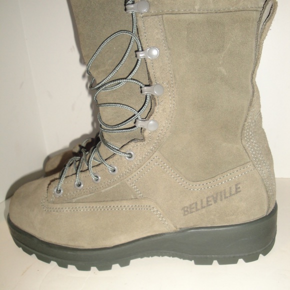 BELLEVILLE GREEN SUEDE BOOTS MENS SHOE SIZE 8 - Picture 4 of 7